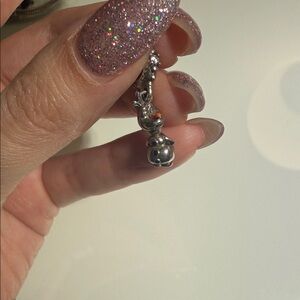 Pandora Disney Frozen Olaf Silver Snowman Dangle Charm with Orange Accent